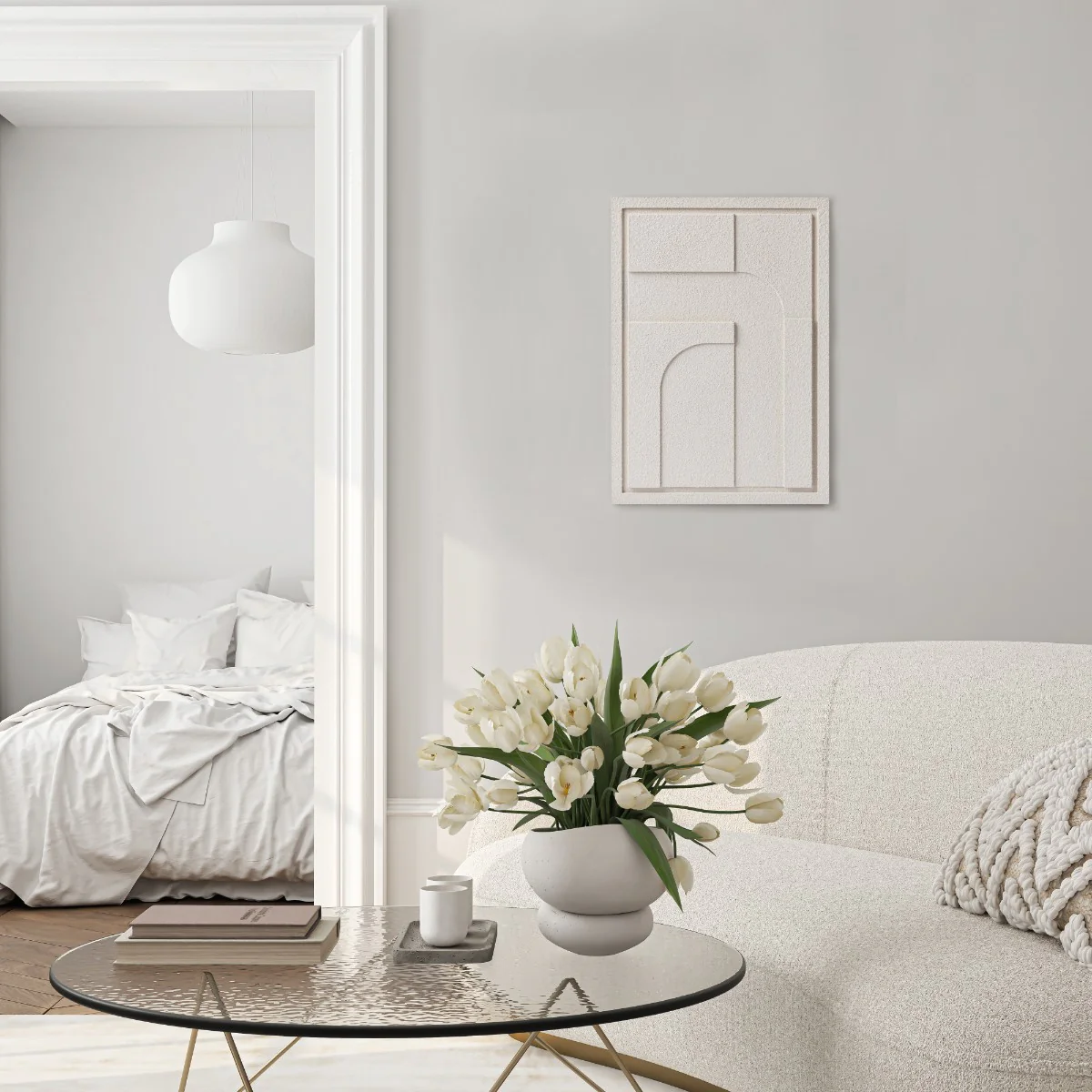 Wall Decor 500x700x18mm GEOMETRIC 1 MURSO Smokey Grey - Image 5