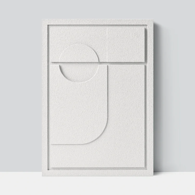 Wall Decor 500x700x18mm GEOMETRIC 2 MURSO Bianco - Image 2