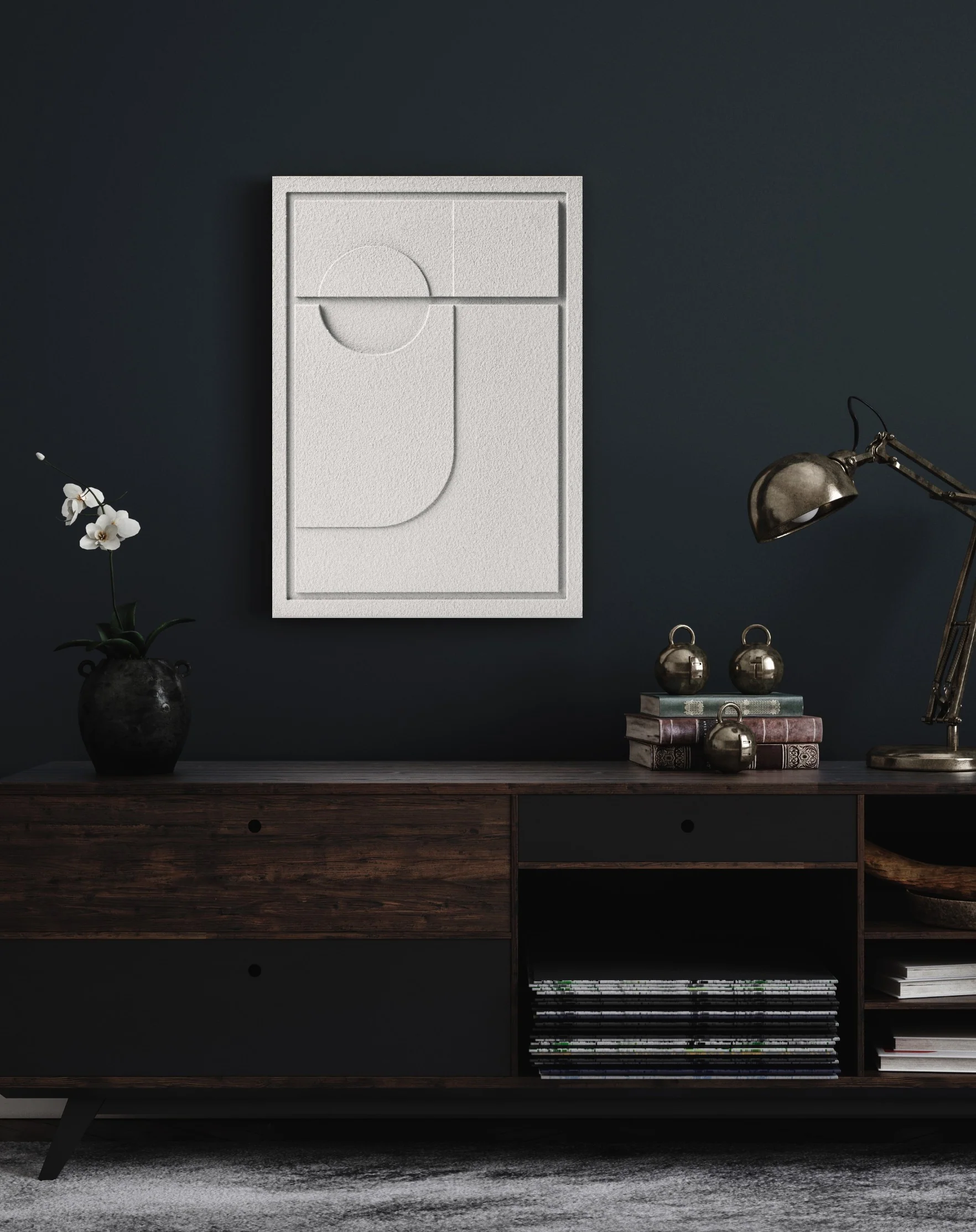 Wall Decor 500x700x18mm GEOMETRIC 2 MURSO Bianco - Image 5