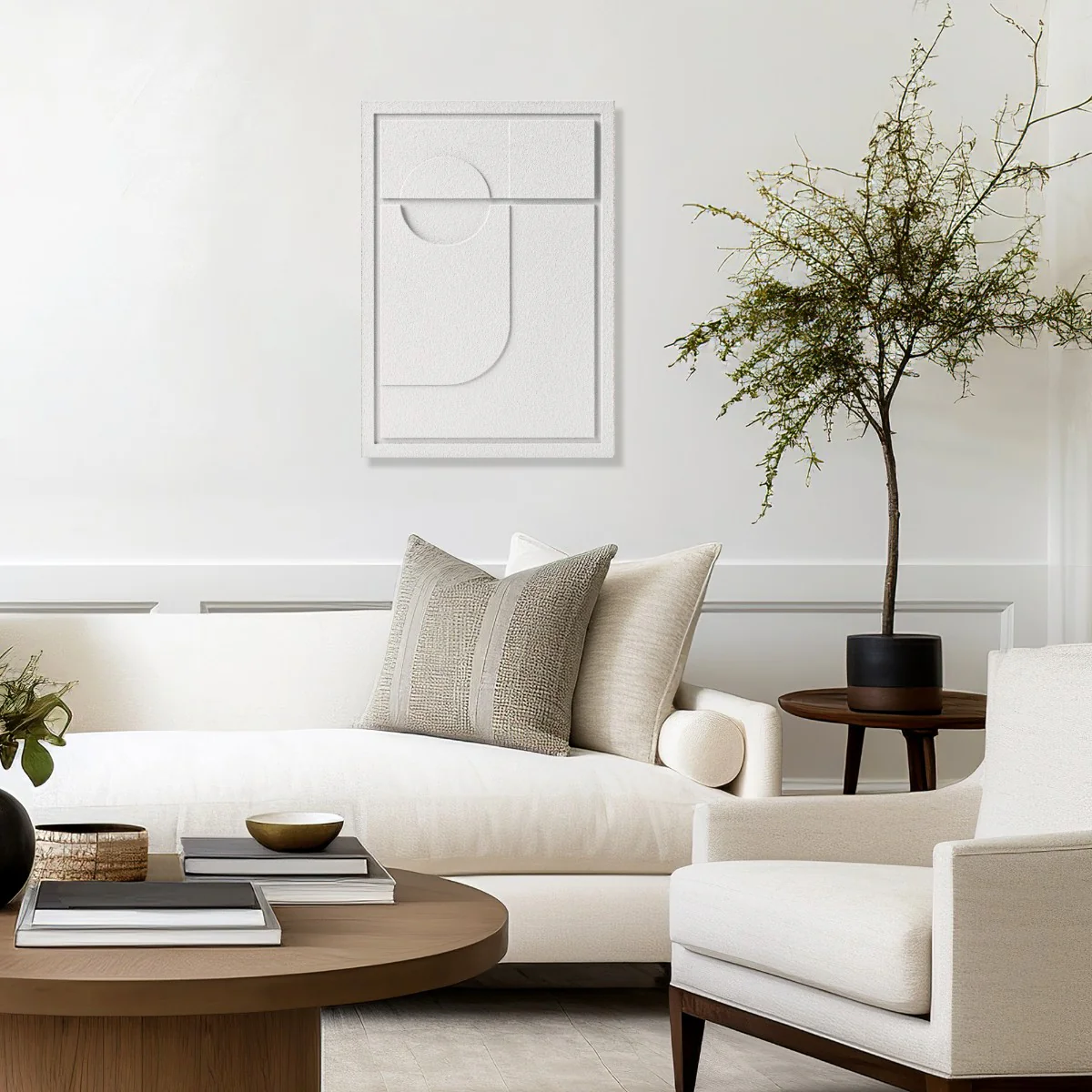 Wall Decor 500x700x18mm GEOMETRIC 2 MURSO Bianco - Image 7