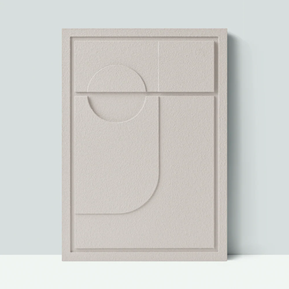 Wall Decor 500x700x18mm GEOMETRIC 2 MURSO Natural Cream