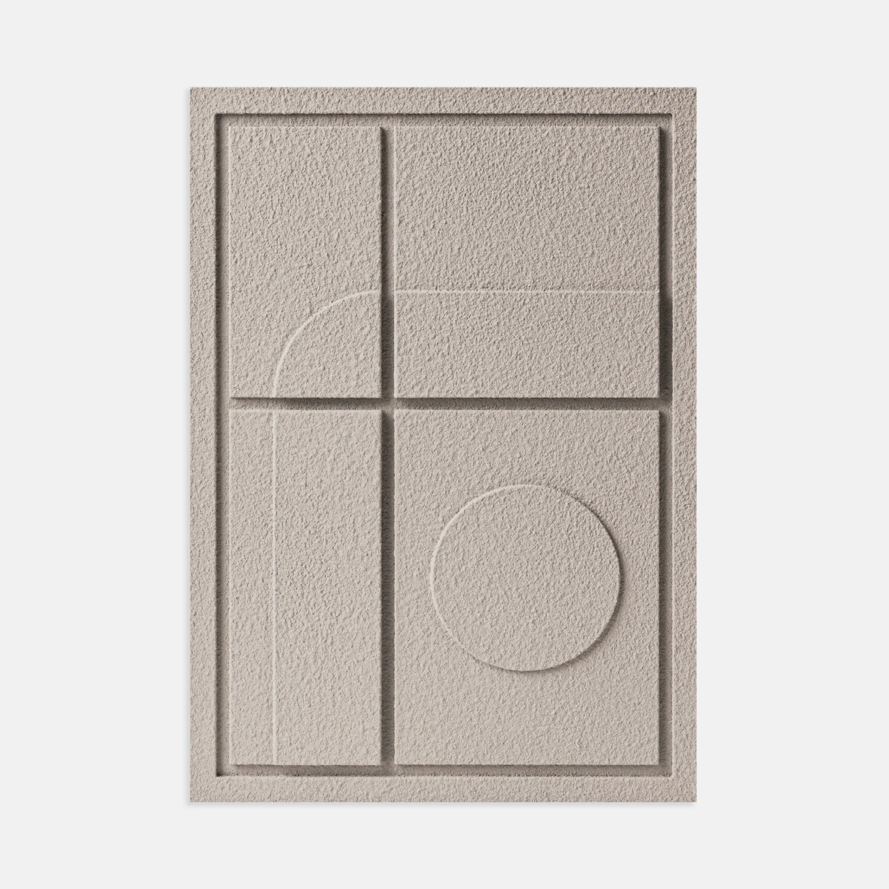 Wall Decor 500x700x18mm GEOMETRIC 3 MURSO Almond Beige