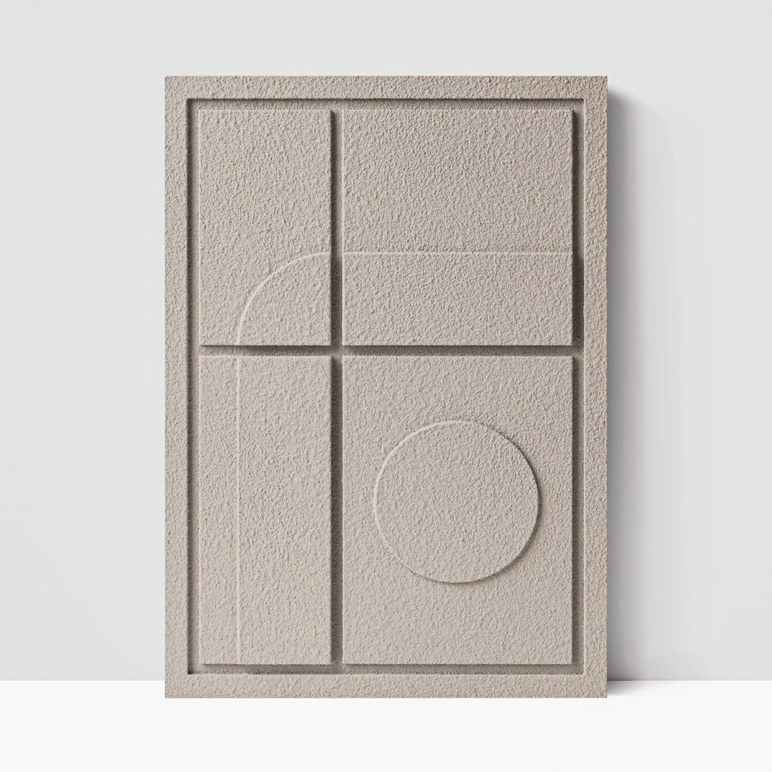 Wall Decor 500x700x18mm GEOMETRIC 3 MURSO Almond Beige - Image 2