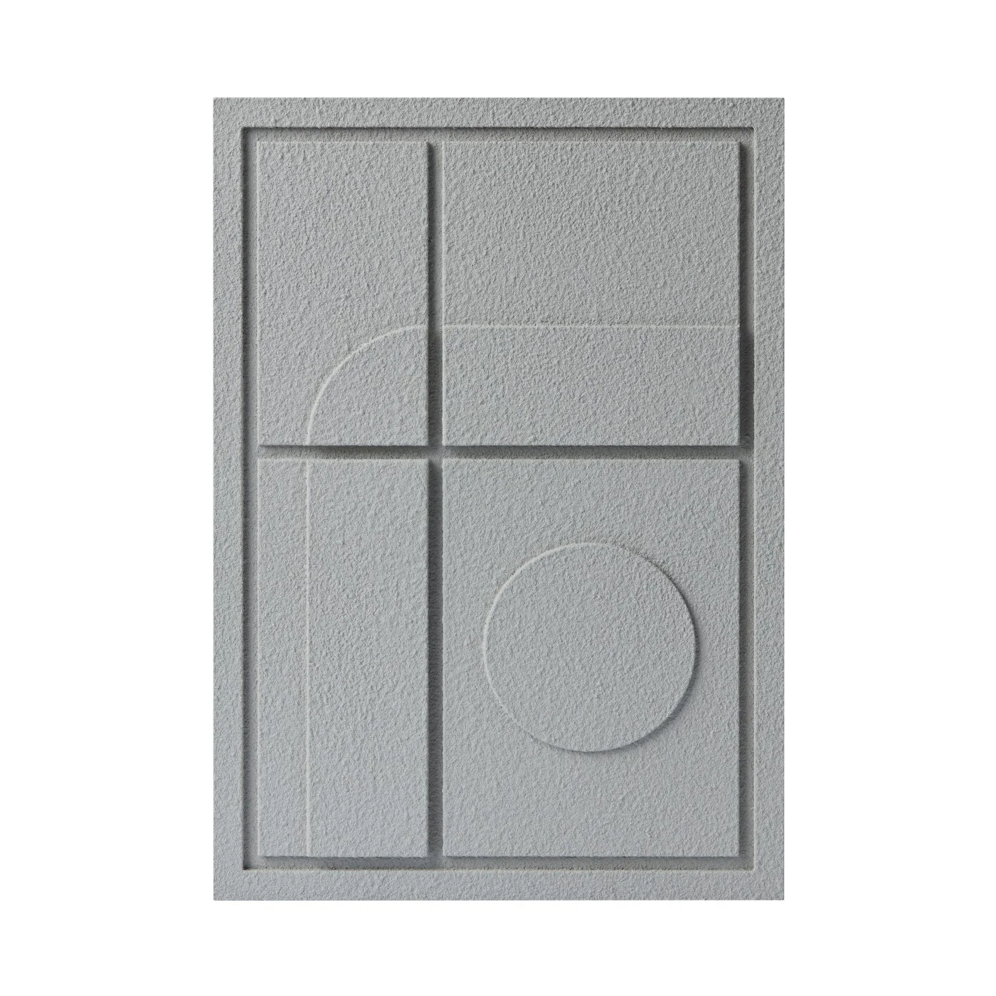 Wall Decor 500x700x18mm GEOMETRIC 3 MURSO Milky Grey