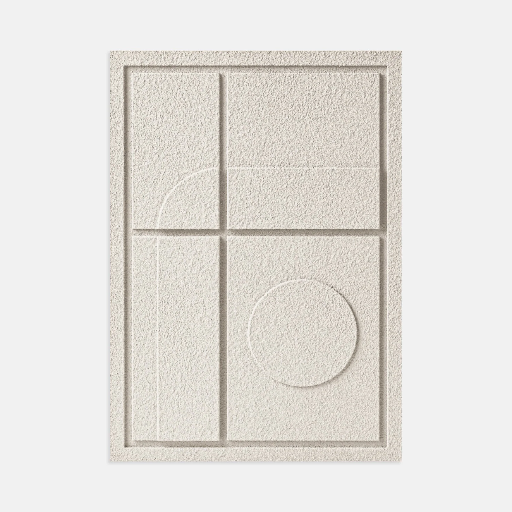 Wall Decor 500x700x18mm GEOMETRIC 3 MURSO Natural Cream
