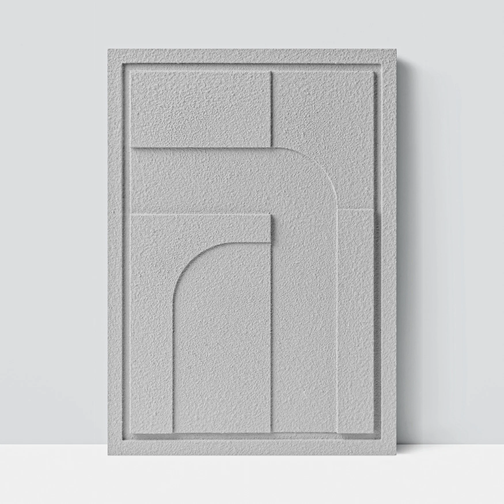 Wall Decor 500x700x18mm GEOMETRIC 4 MURSO Milky Grey - Image 2