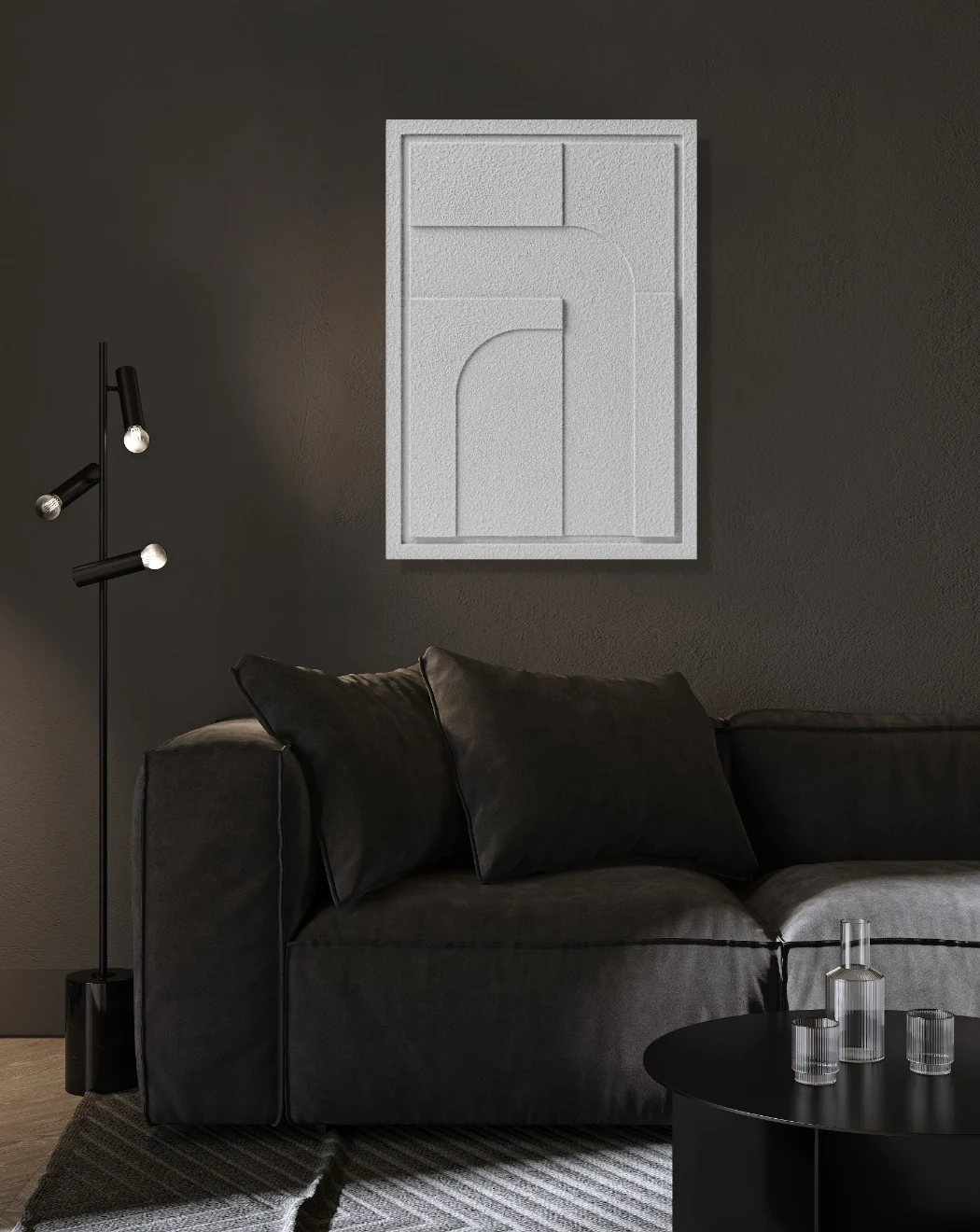 Wall Decor 500x700x18mm GEOMETRIC 4 MURSO Milky Grey - Image 7