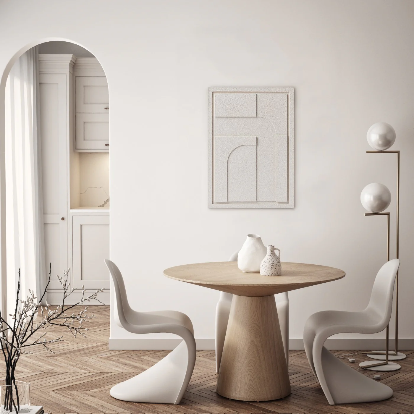 Wall Decor 500x700x18mm GEOMETRIC 4 MURSO Natural Cream - Image 6