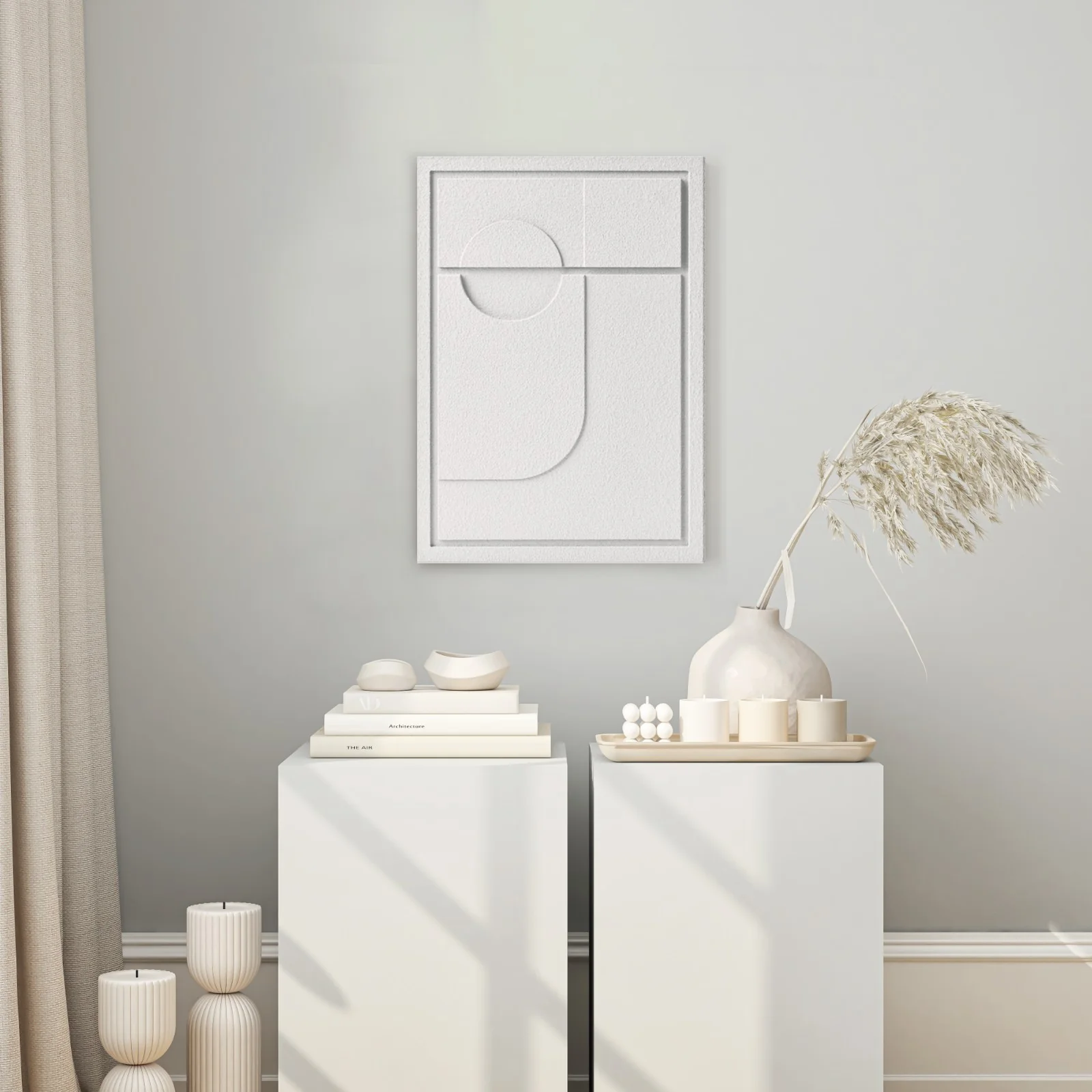 Wall Decor 500x700x18mm GEOMETRIC 5 MURSO Natural Cream - Image 6