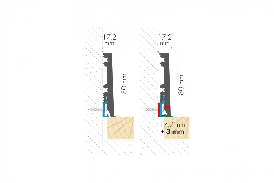 Zakończenia do listwy MASTERLINE 17,2x81,5mm narożnik wewnętrzny 1kpl=2szt Napoli Mat - Image 2