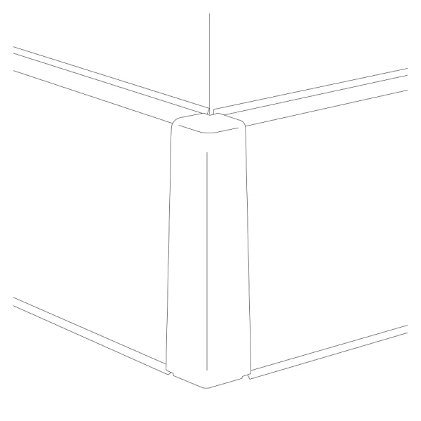 Zakończenia do listwy MASTERLINE 17,2x81,5mm narożnik zewnętrzny 1kpl=2szt Napoli Mat - Image 3