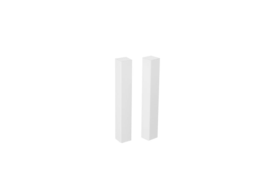 Zakończenia słupki do listwy przypodłogowej MDF 18x18x122mm Białe 6szt.