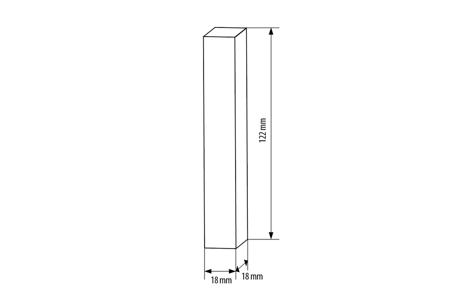 Zakończenia słupki do listwy przypodłogowej MDF 18x18x122mm Białe 6szt. - Image 2