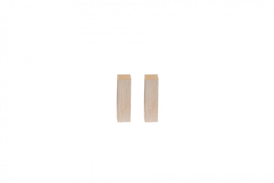 Zakończenia słupki do listwy przypodłogowej MDF 18x18x62mm Dąb Espresso 6szt.