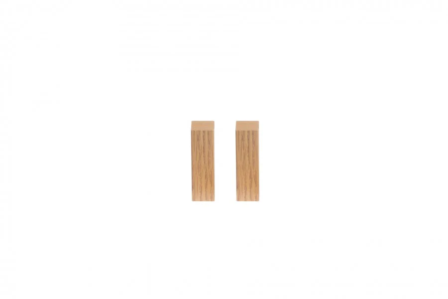 Zakończenia słupki do listwy przypodłogowej MDF 18x18x62mm Dąb Gragrant 6szt.