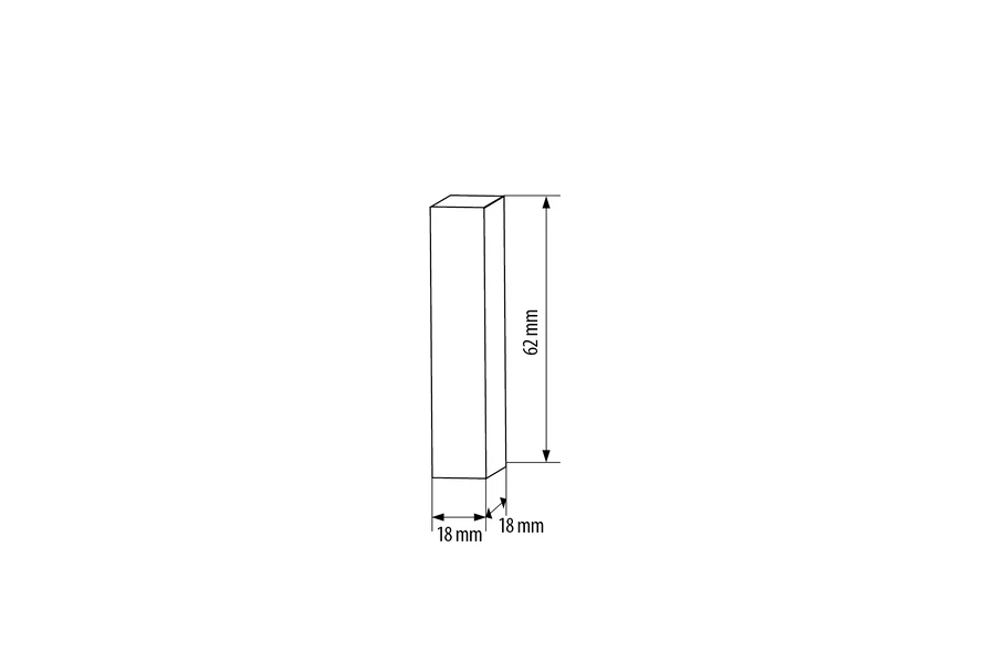 Zakończenia słupki do listwy przypodłogowej MDF 18x18x62mm Dąb Warehouse 6szt. - Image 2
