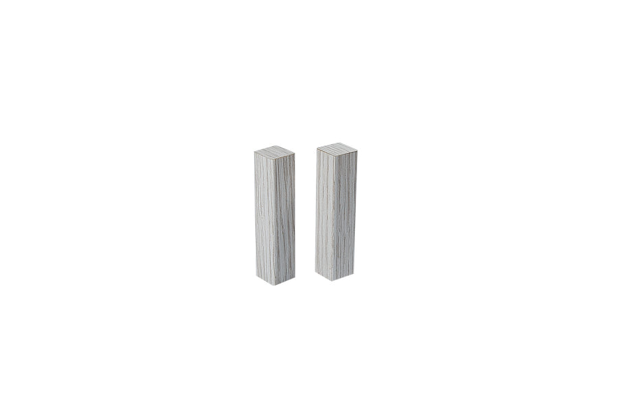 Zakończenia słupki do listwy przypodłogowej MDF 18x18x80mm Dąb Aspen 2szt.