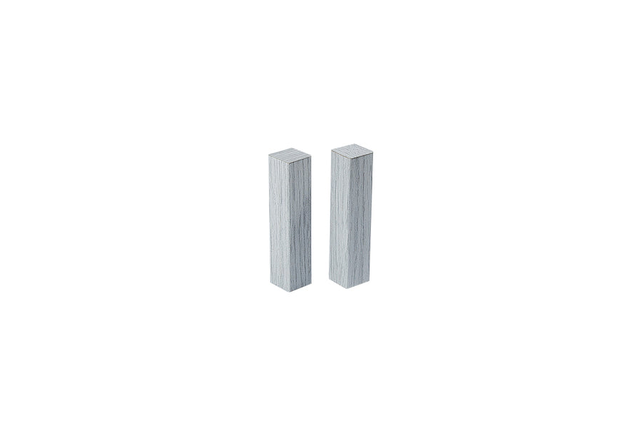 Zakończenia słupki do listwy przypodłogowej MDF 18x18x80mm Dąb Bagienny 2szt.