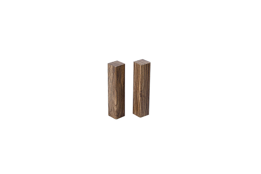 Zakończenia słupki do listwy przypodłogowej MDF 18x18x80mm Dąb Kantabryjski 2szt.