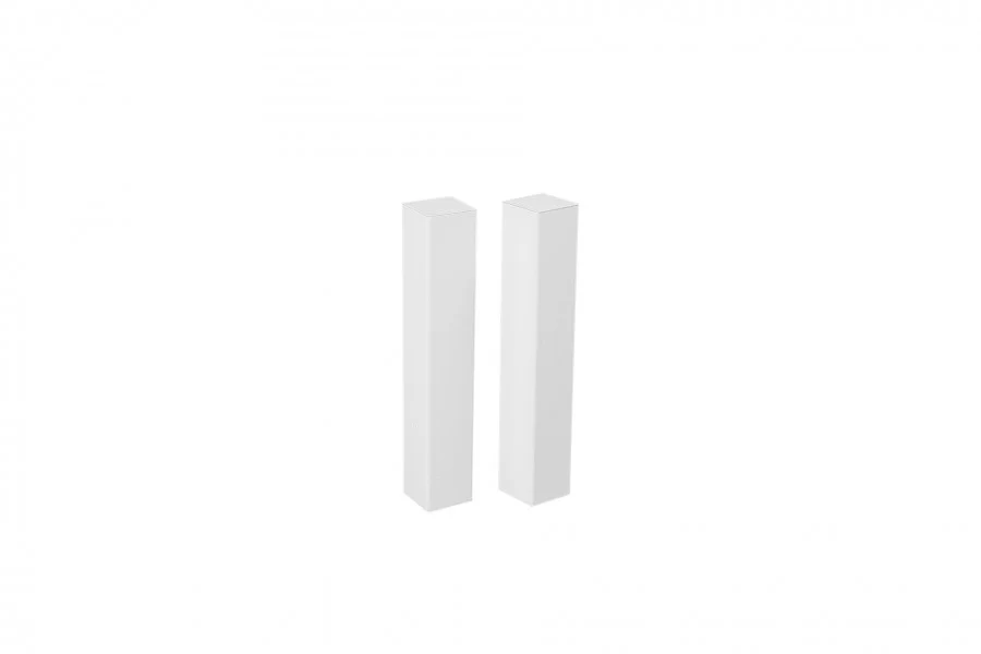 Zakończenia słupki do listwy przypodłogowej MDF 22x22x122mm Białe 6szt.