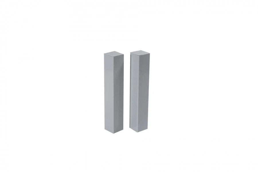 Zakończenia słupki do listwy przypodłogowej MDF 22x22x122mm Szare Połysk 6szt.