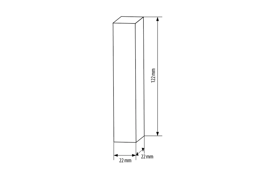 Zakończenia słupki do listwy przypodłogowej MDF 22x22x122mm Szare Połysk 6szt. - Image 2