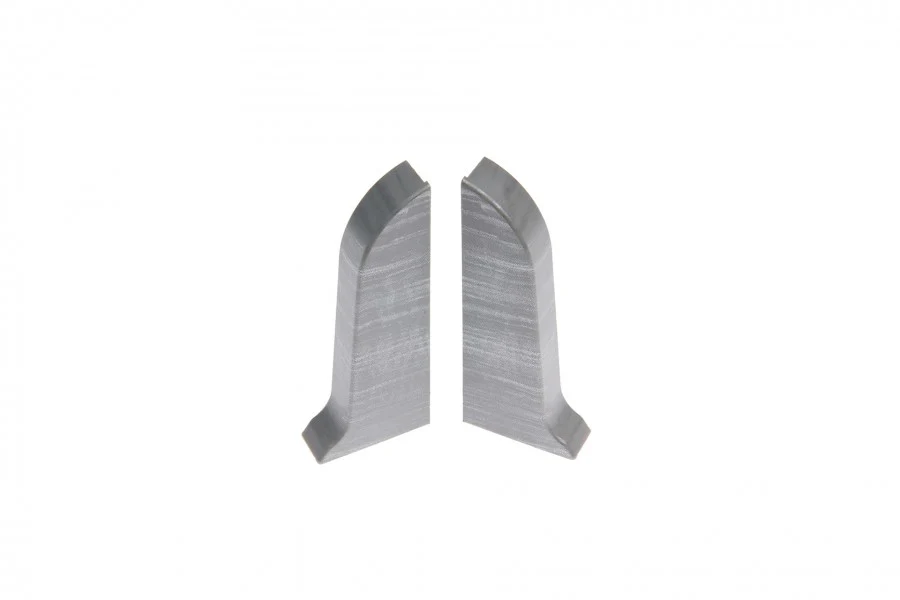 Zaślepki do listwy przypodłogowej Classic 22x59mm 1kpl=2szt(L+P) Cezar Aluminium szczotkowane Mat