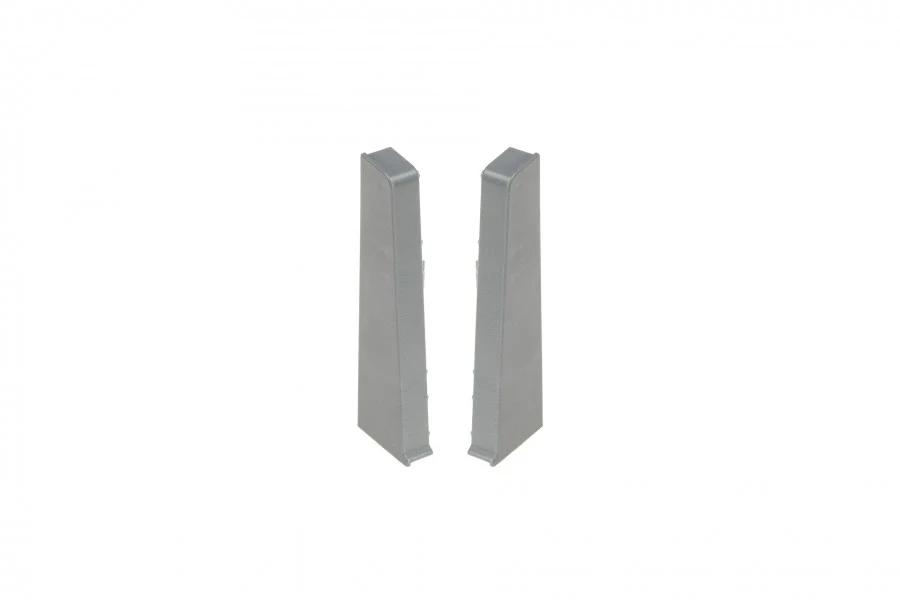 Zaślepki do listwy przypodłogowej Hi Line 23,4x75mm 1kpl=2szt(L+P) Cezar Aluminium szczotkowane Mat