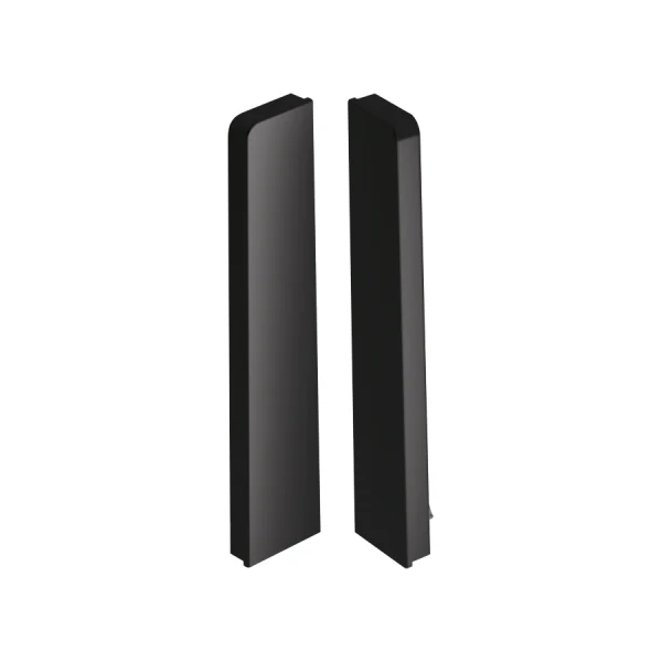 Zaślepki do listwy przypodłogowej MASTERLINE 13x80mm 1kpl=2szt(L+P) Cezar Czarny RAL9005 Mat