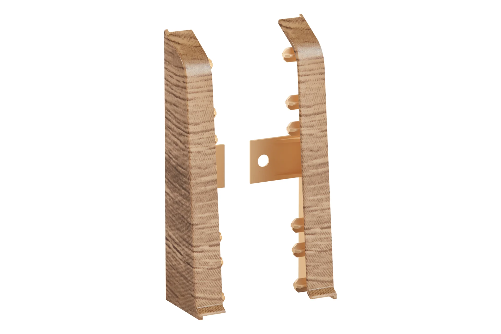 Zaślepki do listwy przypodłogowej Softline Cezar 1kpl=2szt(L+P) Korfu mat